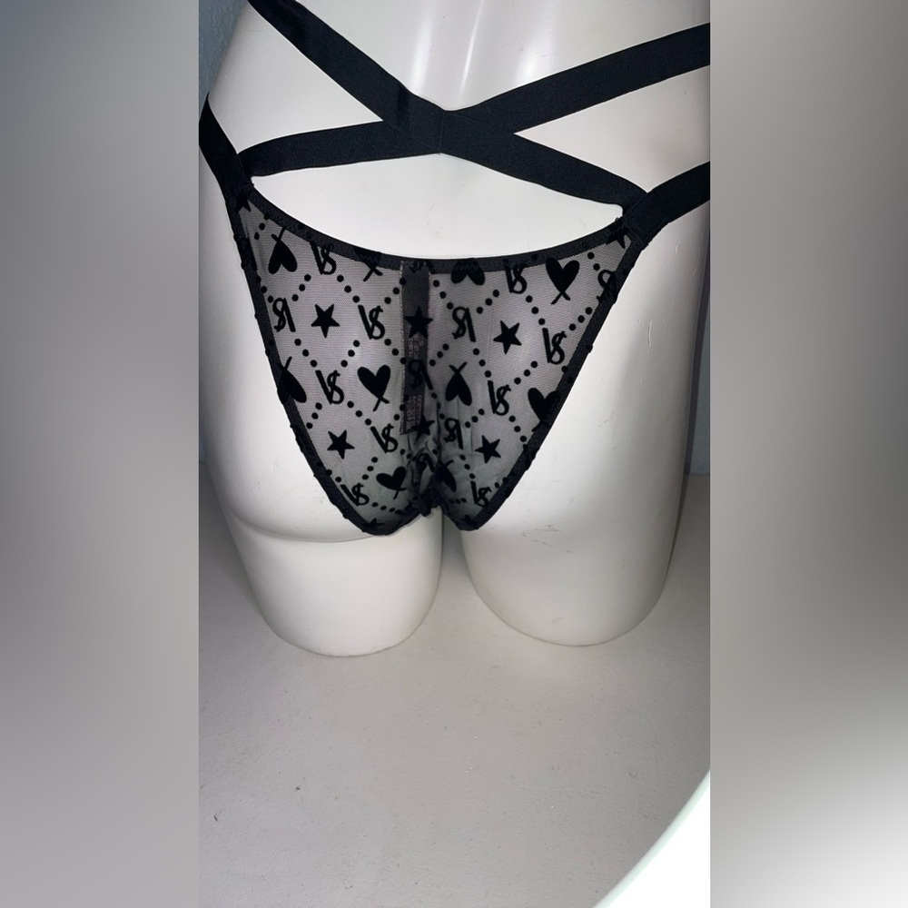 New with Tags Victoria’s Secret Panties VS Signature Print Panty Black Brazilian - Picture 5 of 11